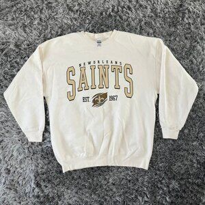 New Orleans Saints 1967 Football Sweatshirt, Vintage Style, White, S - 3XL